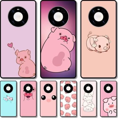 Lovely pig Phone Case For Huawei mate 40 30 10 20 40 8 9 Lite Z Pro RS black cell shell