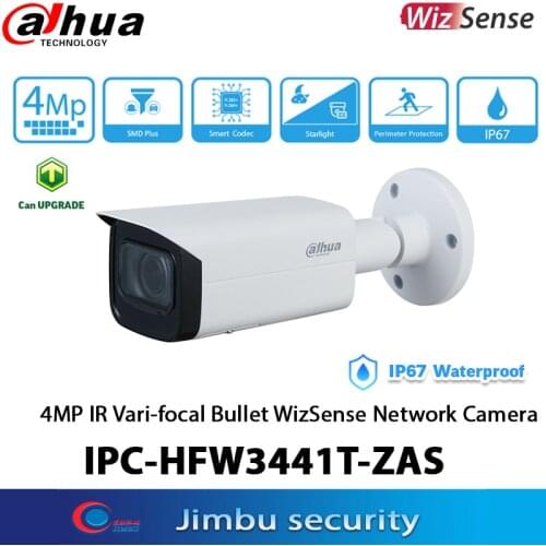 Dahua 4MP IR Vari-focal Bullet Network Camera IPC-HFW3441T-ZAS 2.7-13.5MM H.265 codec IR 60M Built-in IR LED IP67 IK10