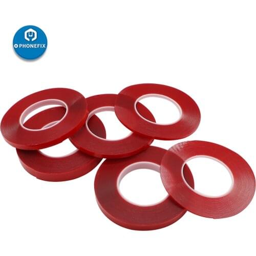 Double Sided Tape Strong Acrylic Adhesive PET Red Film Clear Double Side Tape No Trace For Phone Tablet LCD Screen TV Glass
