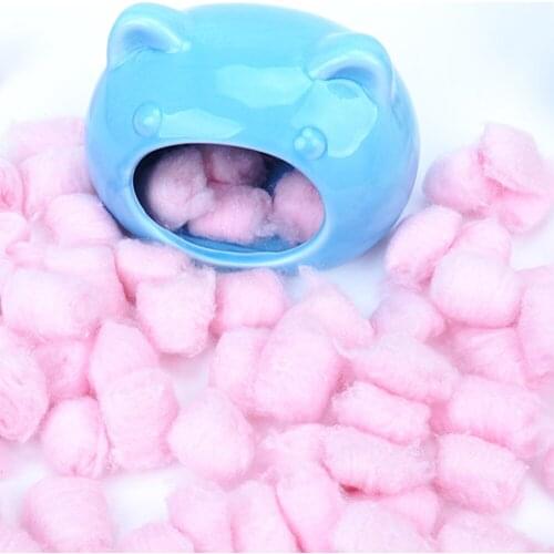 300Pcs Hamster Cotton Ball Winter Warm House Cage Supply Stuffing Filter Bear Paper Cotton Ball Filler Small Animals Supplies