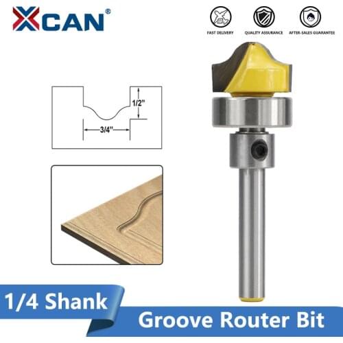 XCAN Faux Panel Ogee Groove Router Bit Door Milling Cutter Woodworking Carbide End Mill 1/4''(6.35mm)Shank