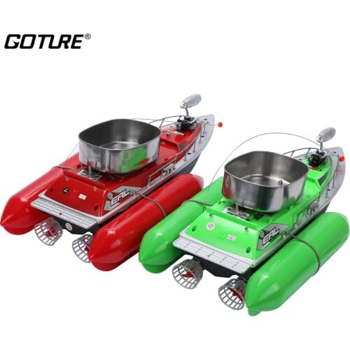 Goture Bait Fishing Boat 200M 5 7 Hour Green/ Red Fishing Boat Remote Control Bait ThrowerMini Carp Boat RC For Fishing Tool