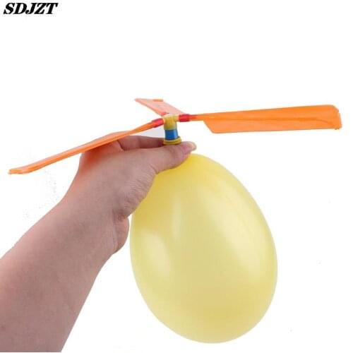 Fun Physics Experiment Homemade Balloon Helicopter DIY Material Home School Educational Kit Child Gift