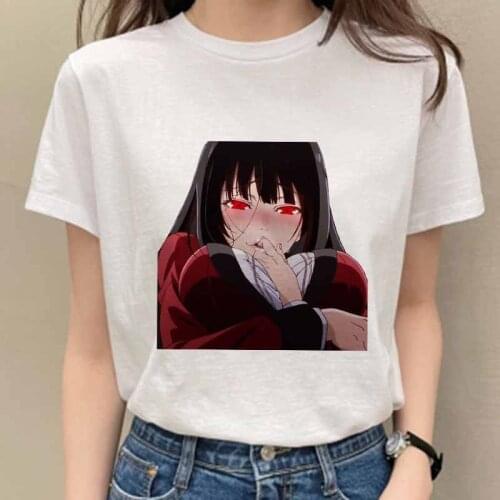Kakegurui Xx Jabami Yumeko Anime Cartoon Manga Graphic Tee Women T Shirts Kawaii Harajuku Hip Hop Punk Female TShirts Streetwear