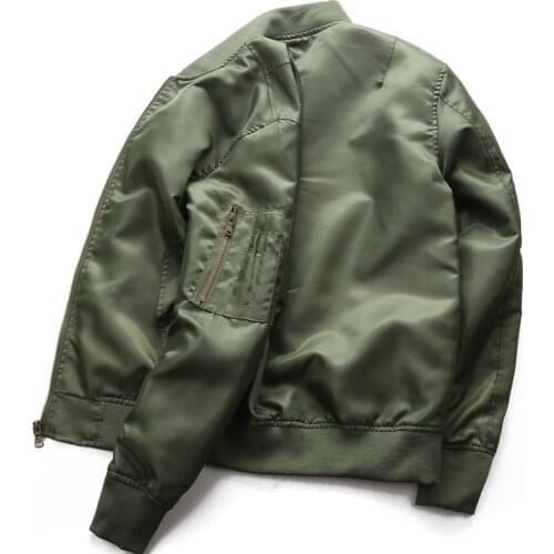 Bomber Jacket Men Air Force Coat 2018 Spring/Autumn Military Outwear Mens Threaded Collar Windbreaker Pilot Jackets