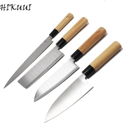 4pcs kitchen knives sets polishing stainless steel Kitchen Knife sets Cleaver Slicing Utility Tools High grade kitchenware