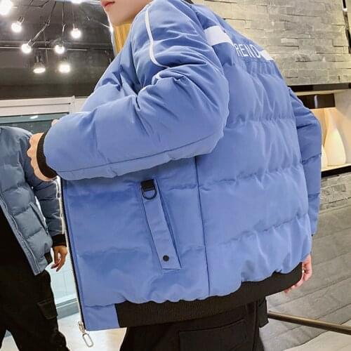 New Style Stand-up Collar Cotton-padded Jacket Mens Baseball Collar Autumn and Winter Down Jacket