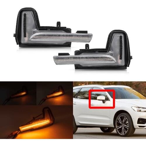 Fits For Volvo XC90 II MK2 XC60 V90 MK2 II S90 Sequential Dynamic Amber Led Side Mirror Blinker Indicator Turn Signal Lights