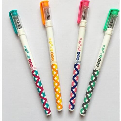SMOO Colorful Grain Gel Pen 0.5mm Lovely Clear Shape Crystal Stylus Gel Ink Pen Creative Stationery Canetas Kids Writing Pen