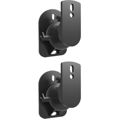 2pcs Universal 5KG Black ABS 180 Degrees Rotation Wall Mounted Bracket For Bluetooth Speaker Box Stands And Loudspeaker Box