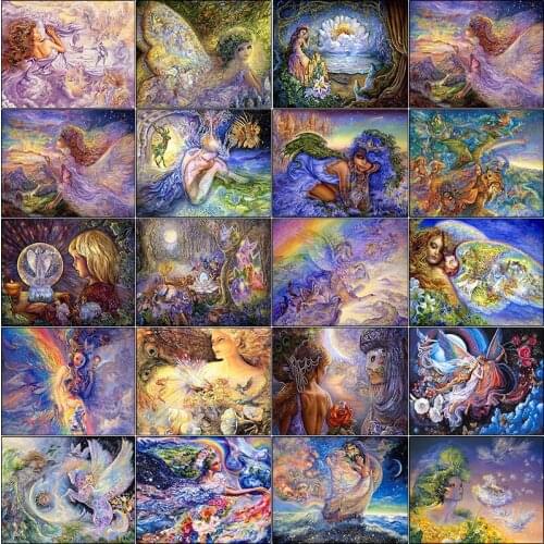 Cross stitch cuadros full square embroidery 5d diamond painting kit 3D Landscape animal horse woman color unicorn dolphin mosaic