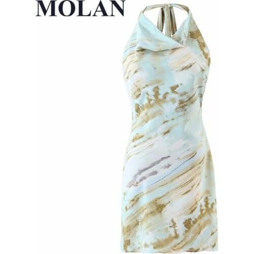 Woman Sexy Club Dress Halter Sleeveless Pencil Fashion Paisley Pullover 2021 Summer New Female Chic HIgh Wuality Dress