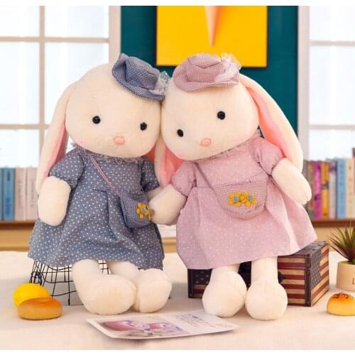Zqswkl 37/56/76cm cute rabbit doll kawaii plush toy dolls for children cute soft toys gift to girlfriend pillows hugs for bed