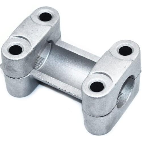 1 set 22mm Silver Motorcycle HandleBar Fat Bar Riser Mount Clamp Adapter