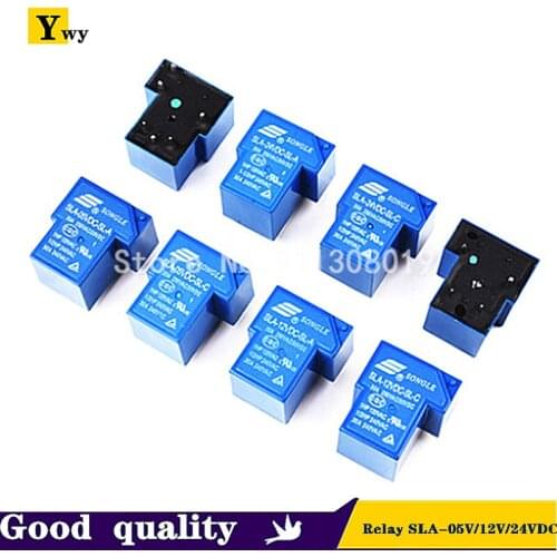 1PCS Power relay SLA-05V 12V 24VDC-SL-A -SL-C 4/6-pin 30A T90 relay one set of normally open / one set of conversion
