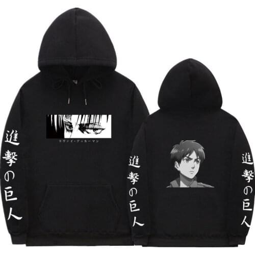 2021 Attack on Titan Anime Hoodies Spring Hooded Swearshirts Women Men Unisex Casual Loose Pullovers Harajuku Clothing