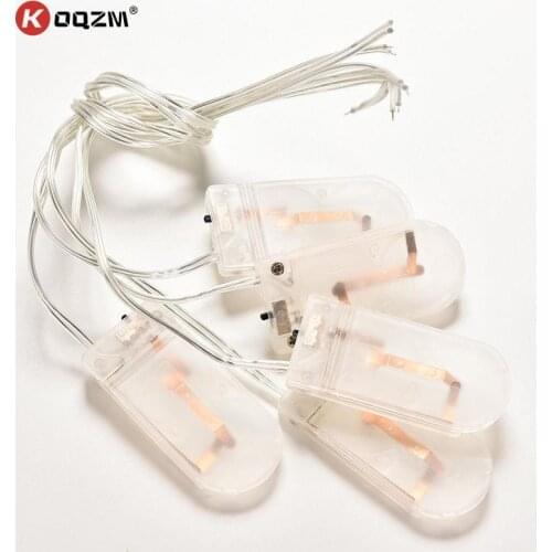 5PCS Plastic Clear CR2032 Button Coin Cell Battery Holder Case With ON/OFF Switch for 6 volt