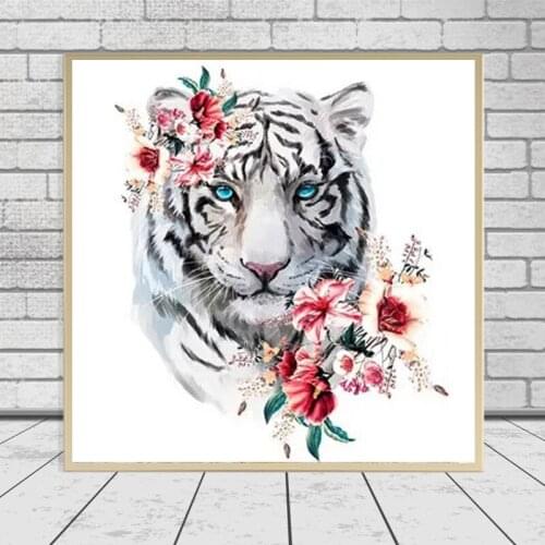 5D DIY Diamond Painting Flower Tiger Mosaic Diamond Embroidery Full Cross Stitch Kits Art Pictures Home Decor Cuadros