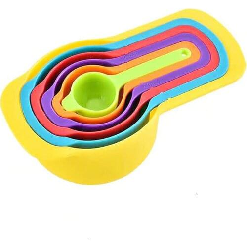 6pcs Measuring silicone Spoons Cup Handle PP Baking Tools Kitchen Accessories Gadgets