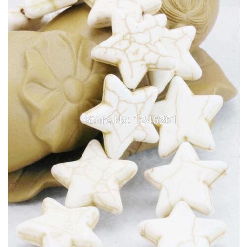 Accessories White Star Turkey Stone Loose Round Beads Stone DIY Howlite 15inch As Gifts For Women 20mm DIY Jewelry Making Design