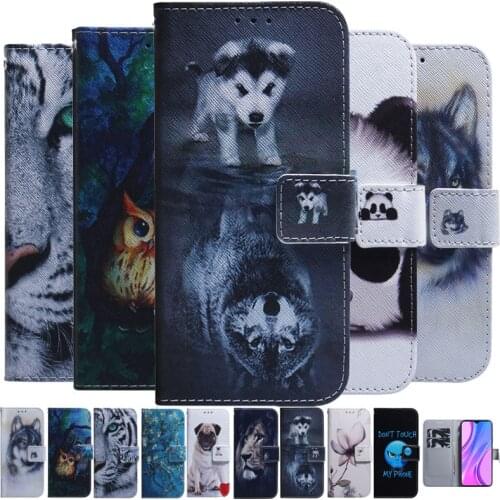 Case For Samsung GalaxyA12 A32 A42 A52 A72 5G S21 Plus Ultra Panda Dog tiger lion Painted Book Flip Leather Phone Cover