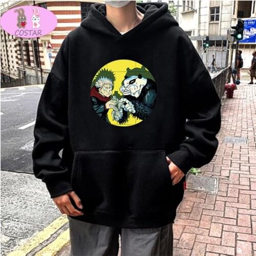COSTAR Hot Anime Jujutsu Kaisen Itadori Yuji Panda Funny Printed Fashion Hoodies Pullover Harajuku Hooded Sweatershirt Unisex