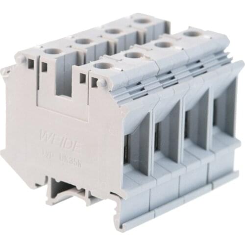 Din Rail Terminal Blocks 10Pcs UIK-35 Universal Class Connector Screw Connection Terminal Blocks UIK35 Wire Conductor