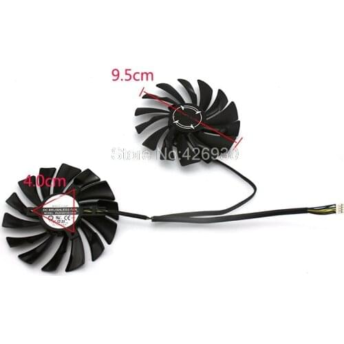 Graphics Fan For MSI R9-280X R9-270X R7-260X PLD10010S12HH PLD10010B12HH DC12V 0.40A 4-Wire GTX980 970 960 GTX1070 1080 GAMING
