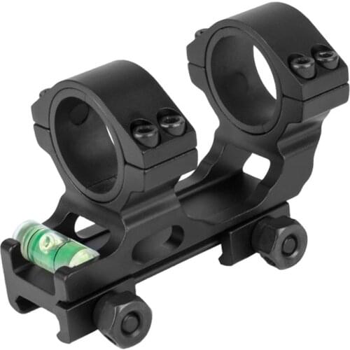 Compact One Piece Aluminum Scope Mount Suit 25.4mm 30mm Double Rings With Precision Bubble level For 20mm Picatinny Rail On Top