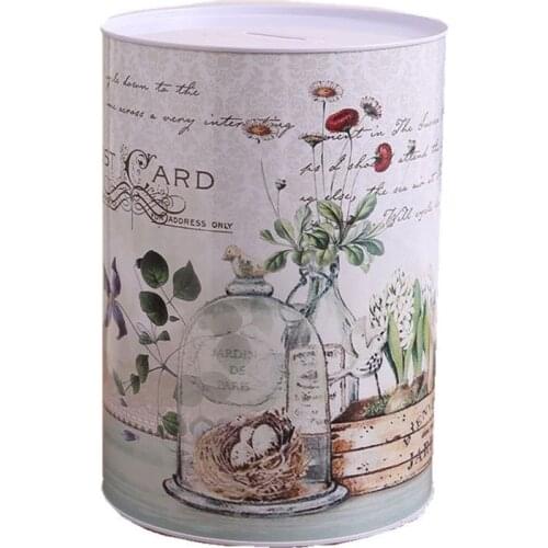 Creative Large Retro Money Boxes Metal Piggy Bank for Paper Money Cash Box Coin Save Adult 365 Days Spaarpot Ornaments Gift SY70