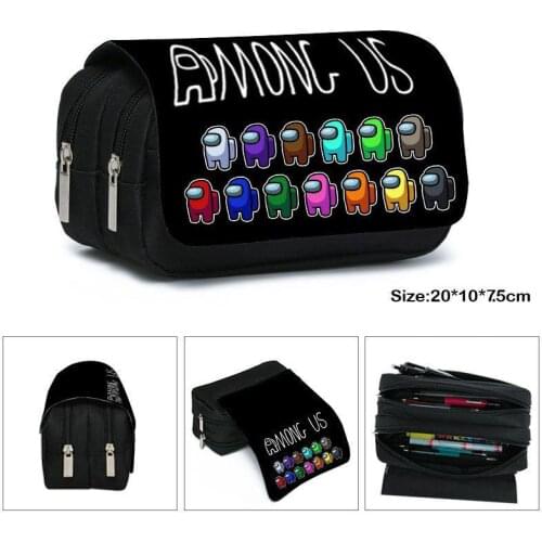 Pencil bag cartoon Animal stationery waterproof Oxford pen bag large zip compartment large capacity pencil case school supplies