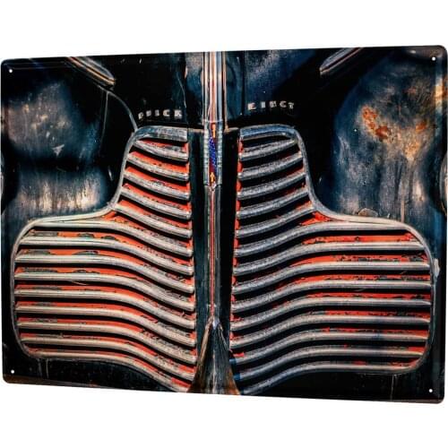 Oldtimer Car Radiator Grille Poster Funny Sign Tin Art Wall Decor Vintage Aluminum Retro Metal Tin Sign Painting Signs 20x30cm
