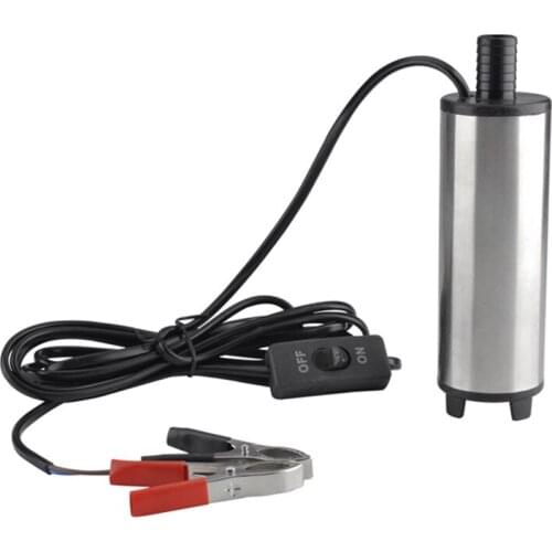 Submersible Pump DC 12V 24V Water Oil Diesel Fuel Transfer Refueling Tool 51mm 30L/min Kerosene Oil Pump Stainless Steel