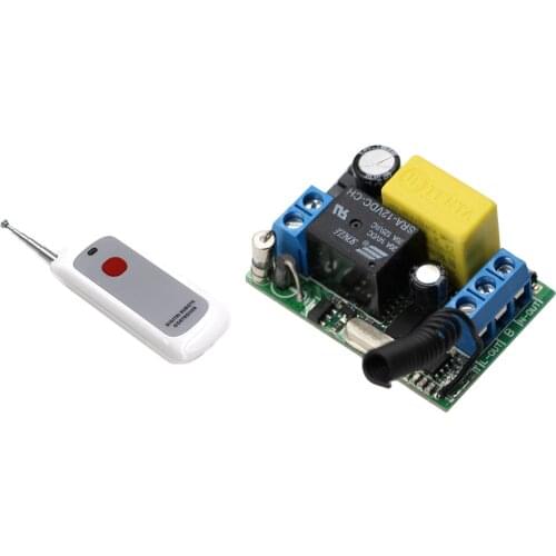AC 220V Wireless Remote Control Switch Radio Home Light Switch Remote ON/OFF 10A 1 CH Relay Receiver + One Button Transmitter