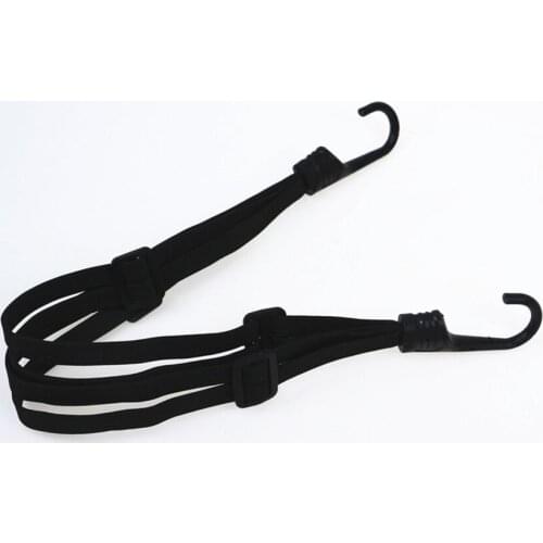 Motorcycle Helmet Luggage Rope Bungee Cord Bandage Strapping Tape Elastic Strap with 2 Hooks, 60cm Elastic Rope Strap