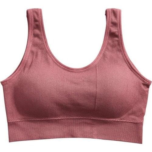 Sports Vest Underwear Woman Threaded Sling Wrapped Chest Wide Shoulders No Steel Ring Gathered Tube Top
