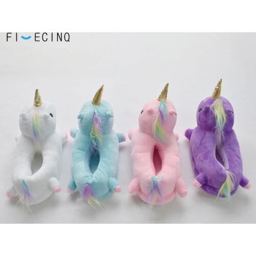 Unicorn Slippers Anime Cartoon Shoes Carnival Party Women Men Funny Kigurumis Girl kawaii Pegasus Sneakers Winter Warm