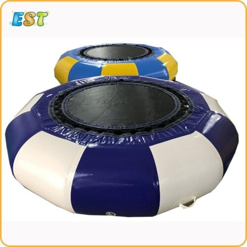 Water trampoline 2M diameter 0.6mm PVC inflatable trampoline or inflatable bouncer water park used