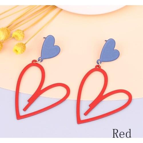 2021 spring womens heart-shaped EARRINGS CUTE Earrings Fashion Jewelry