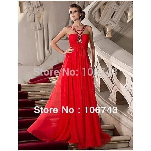 Free shipping 2018 new abiye Party Prom gowns red long plus size maxi formal floor length unique crystal bridesmaid dresses