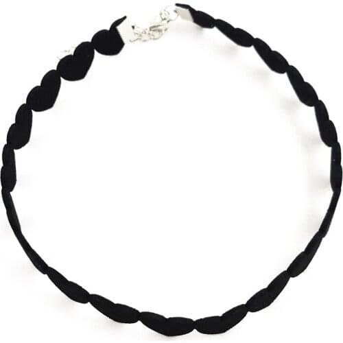 Womens temperament Necklace Chain velvet love Skull Necklace peach heart hollowed out clavicle chain elegant and fashionable