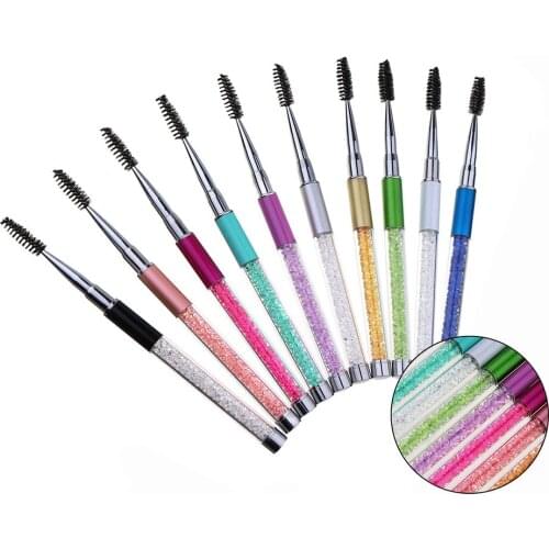 1pcs Shiny Spiral Eyelash Applicator Wands Curler Brush Set Mascara Eyebrow Spoolers Comb Wands Spoolies Brushes