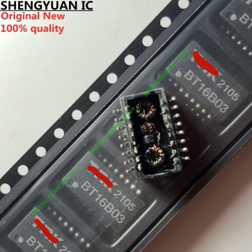 10 pcs/lot BT16B03-T2 BT16B03 2021+ SOP-16 100 Base-T single port transformer Module 100% new imported original 100% quality
