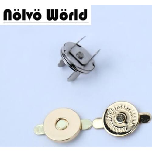 100sets 5 colors 18*2mm hung plating dish shape magnetic snap button clasp fastener for handbag purse wallet