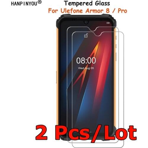 2 Pcs/Lot For Ulefone Armor 8 6.1" Tempered Glass Screen Protector Ultra Thin Explosion-proof Protective Film + Cleaning Kit