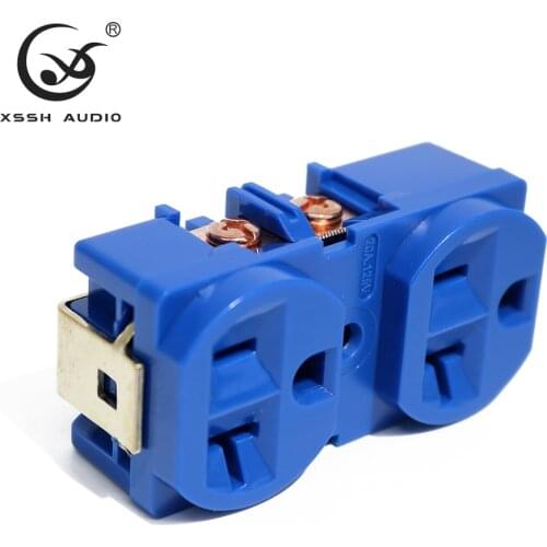 3pcs 20A 125V US plug Power Connector Hi-end DIY HIFI Brass Red Copper 146 type 15 amp IEC Inlet Electrical Plug Duplex Outlet