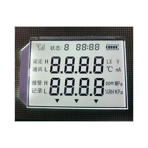 36P TN Positive 4-Digits Segment LCD Panel with Temperature Humidity Symbol Pressure White Backlight