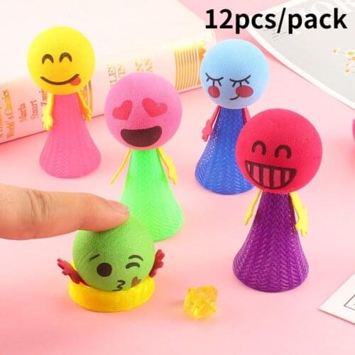 12PCS Jumping Doll Kids Party Toys Party Favors Goodie Bag Piniata Fillers Novelty Toy Gift Toys Boy Girl Fun Games Supplies