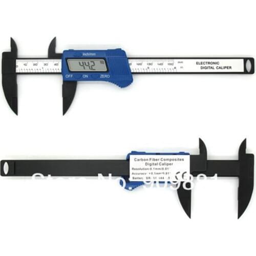 6" 150mm Digital Vernier Caliper High Precision Carbon Fiber Composites Micrometer Gauge Widescreen Measuring Tools