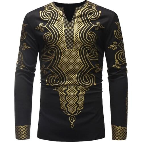 African T Shirt Men Africa Clothing 2020 Fashion V Neck Dashiki Traditional Maxi African Clothes Hip Hop Streetwear Tops Tees